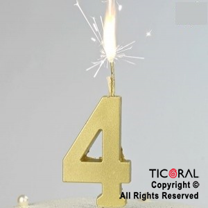 VELA BENGALA ORO NUMERO 4 X 1